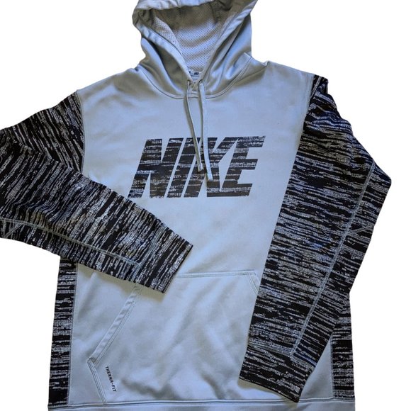 Nike Other - Black/ Gray Therma-Fit Hoodie Mens M